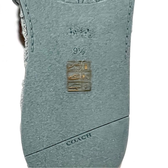 Coach Bridgett Sandal In Signature Terry Cloth Size 9.5 Aqua (Light Blue) - Picture 9 of 14